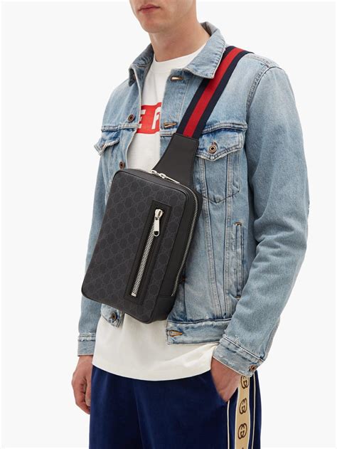 gucci mens leather cross body bag|genuine gucci crossbody bags.